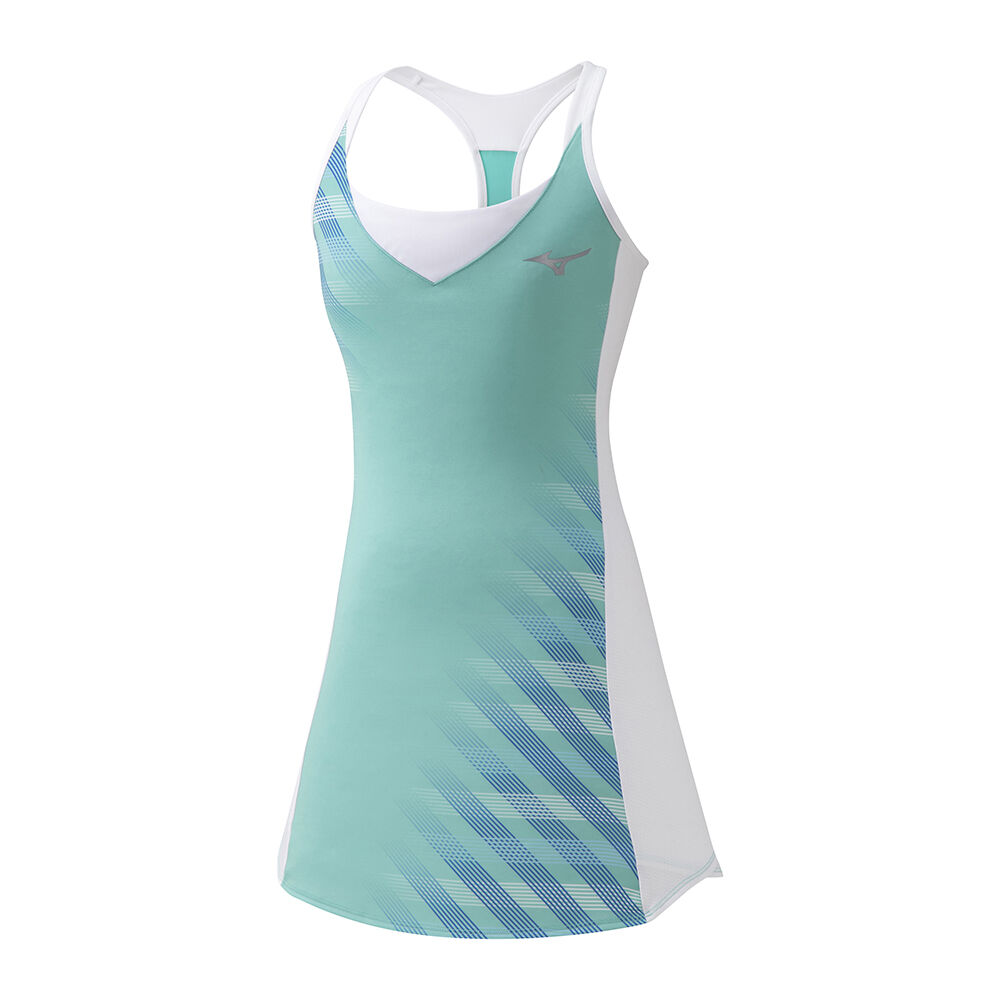 Vestito Mizuno Tennis Printed Donna - Verdi/Bianche - 35074-YCZP